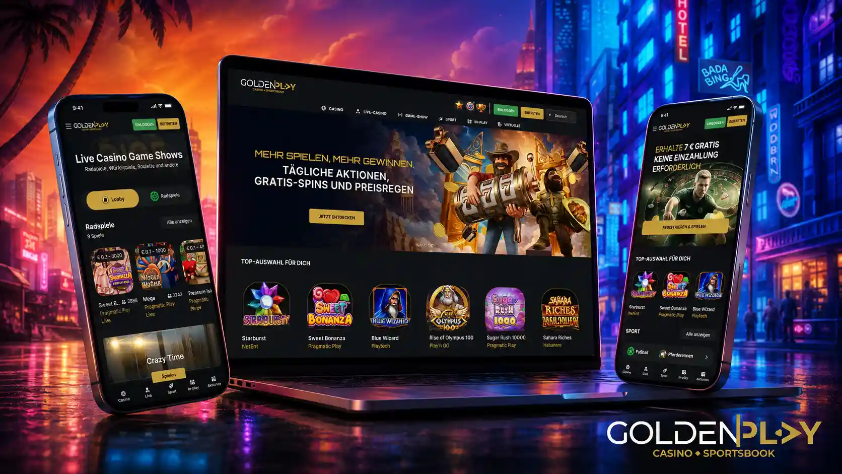 Casinospiele bei Golden Play